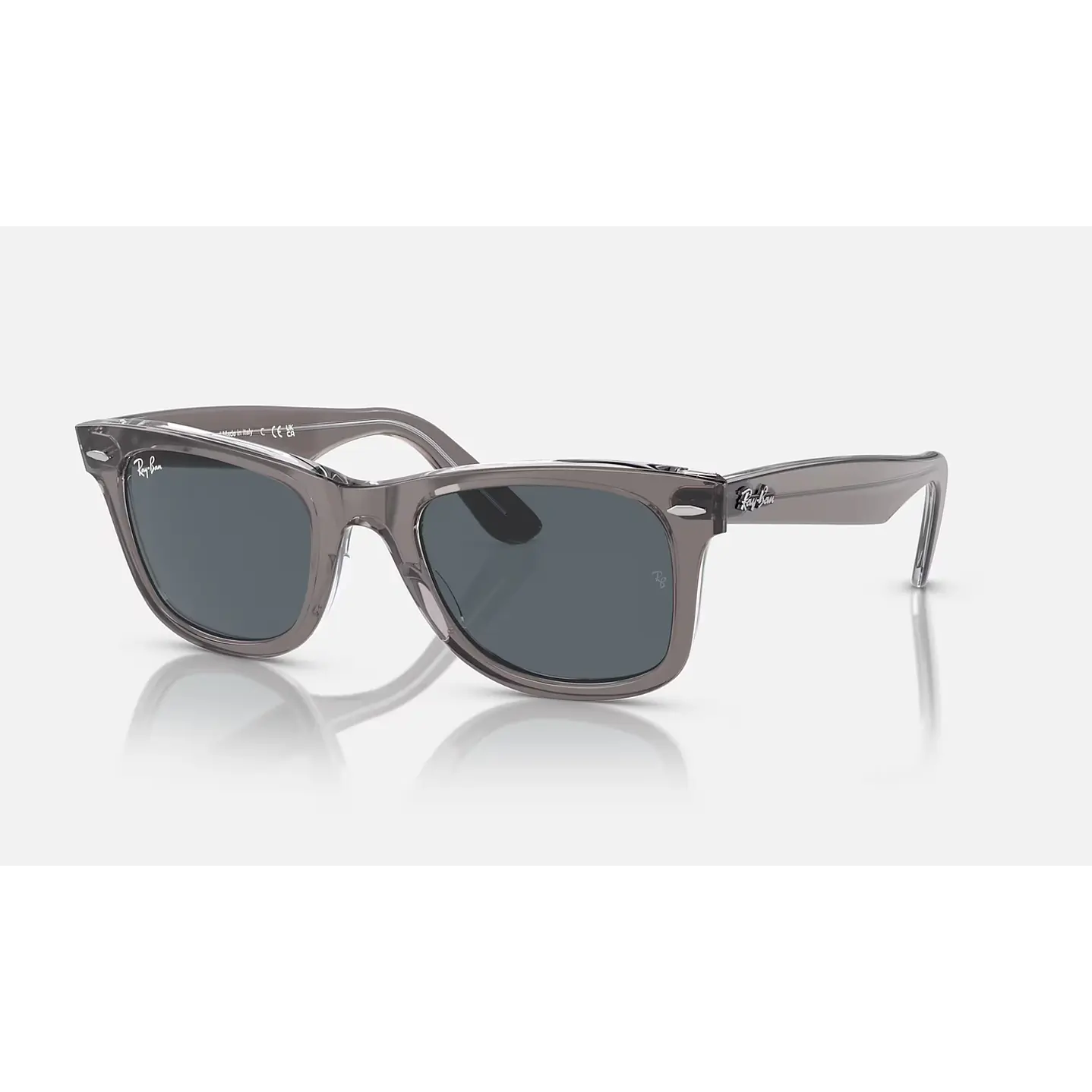 Ray-Ban Wayfarer RB2140 1355R5 50mm Cinza Transparente/Azul 1