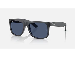Ray-Ban Justin RB4165 6873/80 55mm Cinza Opal/Azul Escuro
