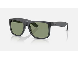 Ray-Ban Justin RB4165 6873/82 55mm Cinza Opal/Verde