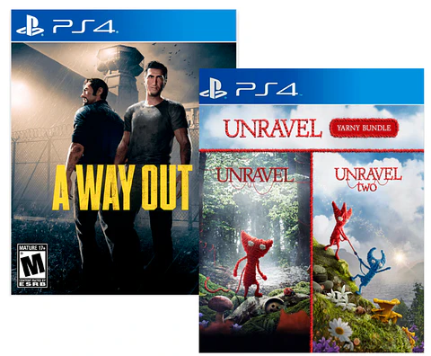 A Way Out + Unravel 1&2 - PS4