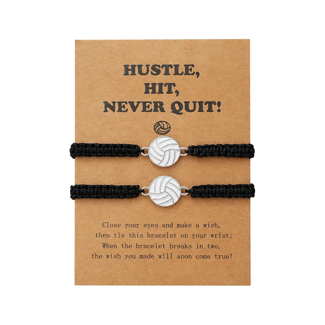 Pulsera de amistad de voleibol esmaltada