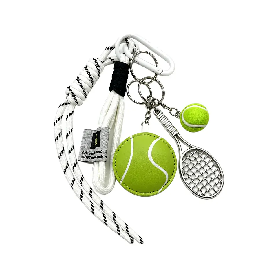 Llavero de balón deportivo con cordón y mosquetón 3