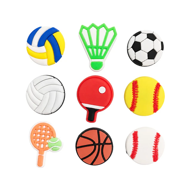 Dijes para zapatos pelotas dibujos animados