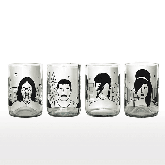 Vasos Colección Rockstars x4