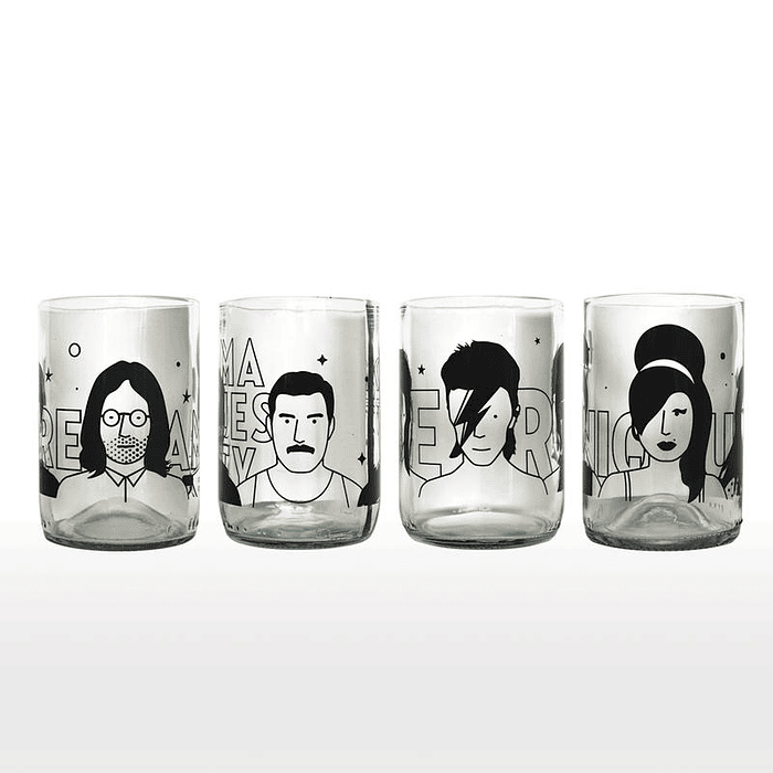 Vasos Colección Rockstars x4 2