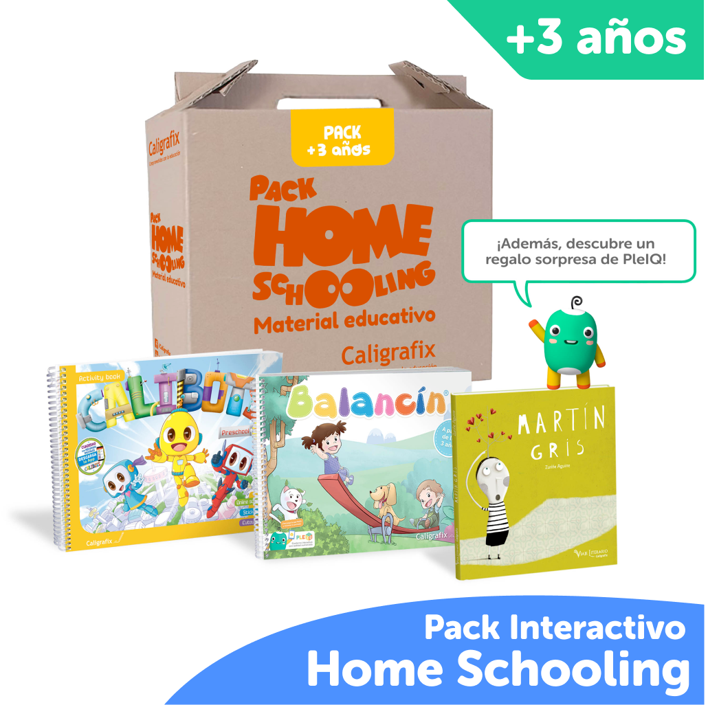  Pack Homeschooling Caligrafix + PleIQ 3 años - ANTES ($20.990)