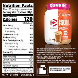 Iso 100 Dunkin 1.4 Lb Edición Limitada Dunkin Cappuccino