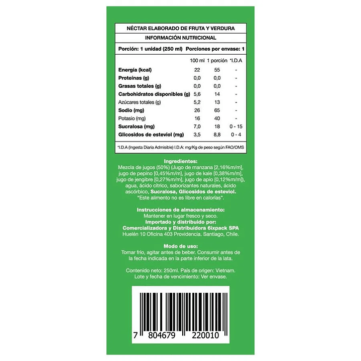 Jugo Be Well Drink Smart (Apio) 2