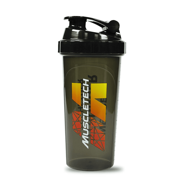 Shaker Muscletech 700 ml – Negro logo naranja 1