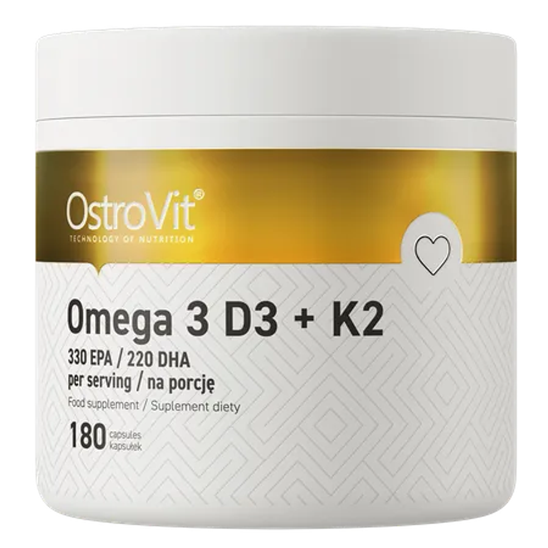 OSTROVIT Omega 3 D3+K2 (180 cápsulas) 1