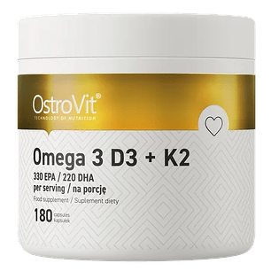 OSTROVIT Omega 3 D3+K2 (180 cápsulas)