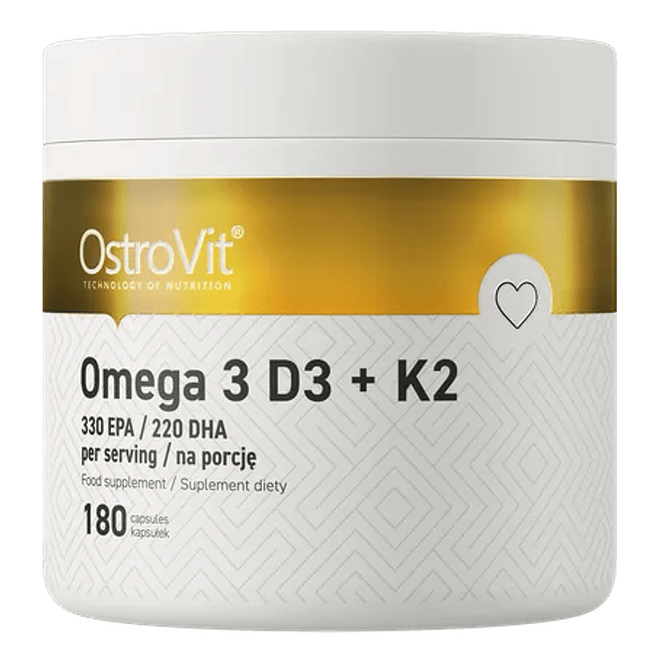 OSTROVIT Omega 3 D3+K2 (180 cápsulas) 1