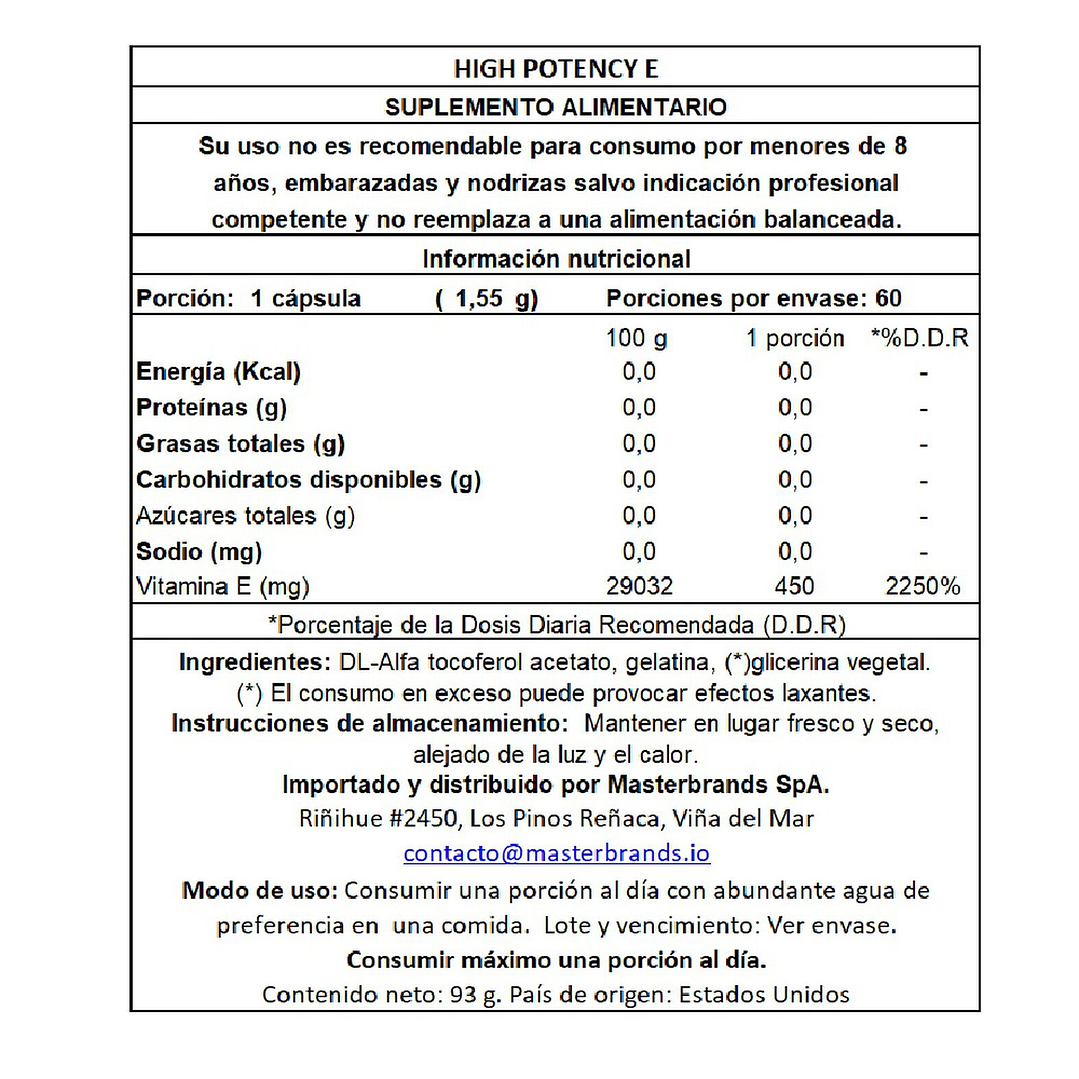 Vitamina E Nature's Truth 1000IU 450Mg 60 un 2
