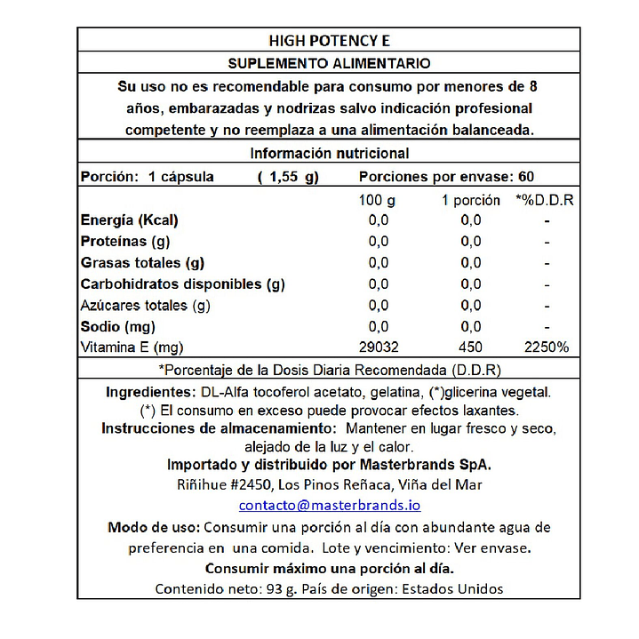 Vitamina E Nature's Truth 1000IU 450Mg 60 un 2