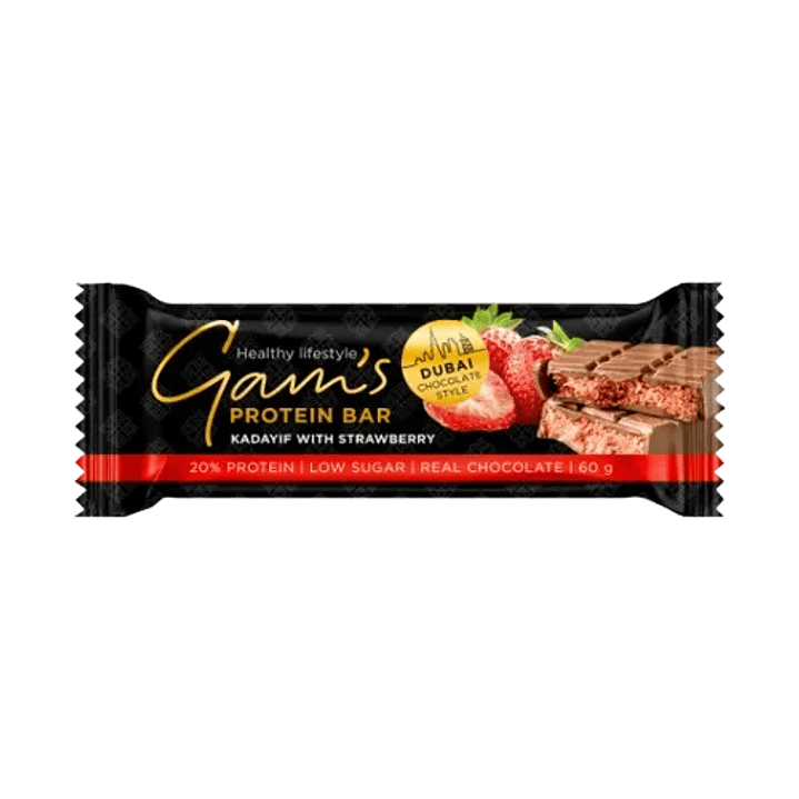 Barra Proteina Estilo Chocolate Dubai 60 G Strawberry / Frutilla 2