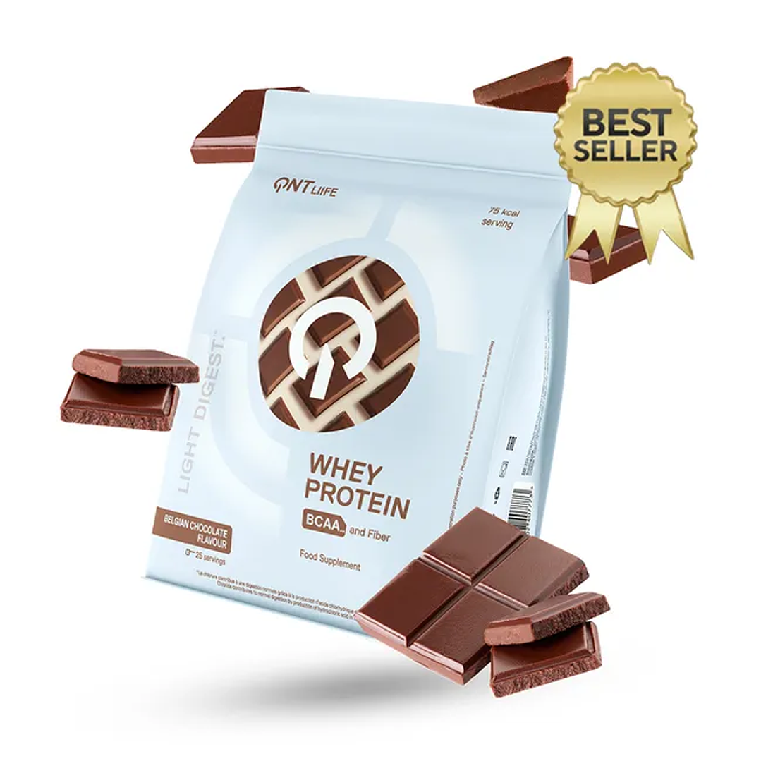 Light Digest Whey Protein de QNT CHOCOLATE BELGA (25 servicios) 2