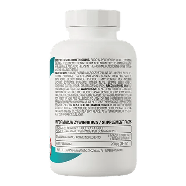 Ostrovit Vitamina Selenio Seleniometionina 220 Tabs 3