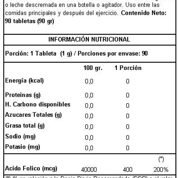 ÁCIDO FÓLICO 90 COMPRIMIDOS 2