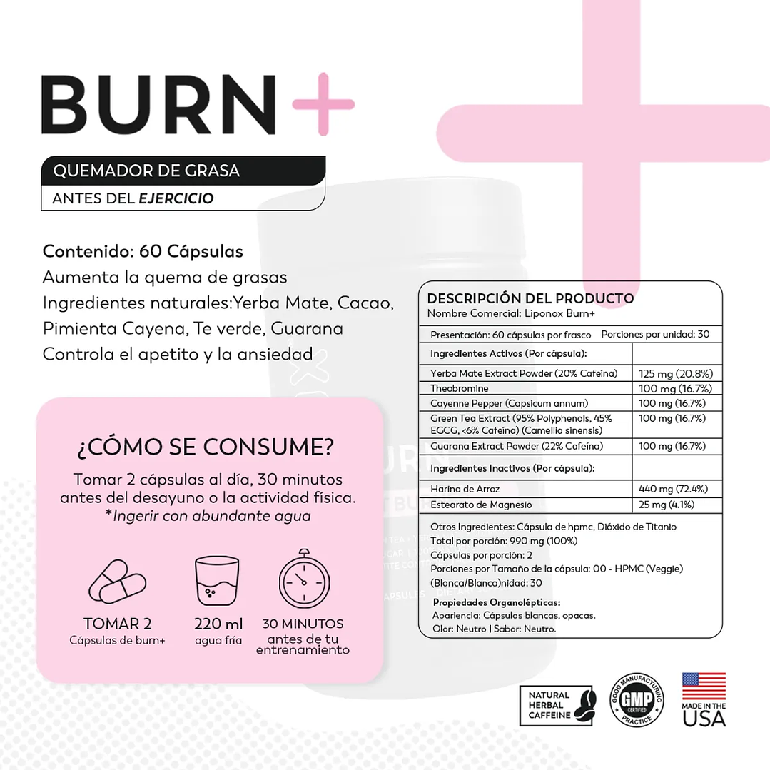 LIPONOX Burn+ Fat Burner 2