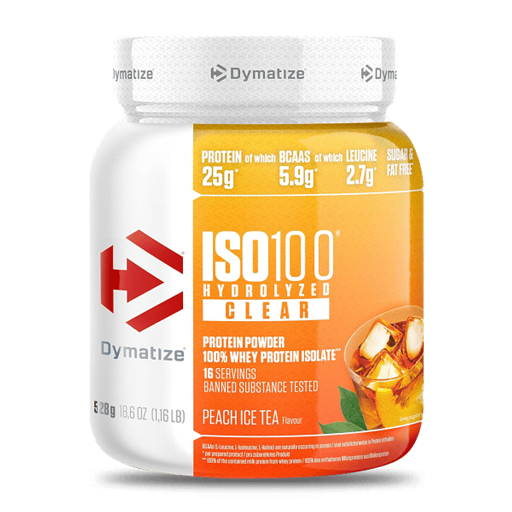 PROTEINA ISO 100 HYDROLYZED 1.16 LB PEACH ICE TEA + SHAKER 2