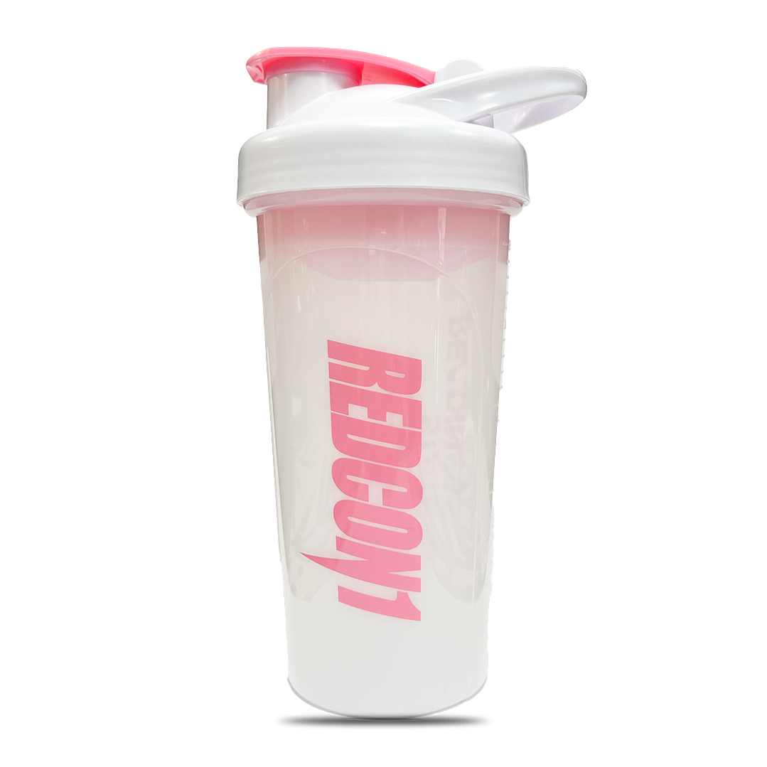 Redcon1 Shaker Blanco Logo Rosado 1