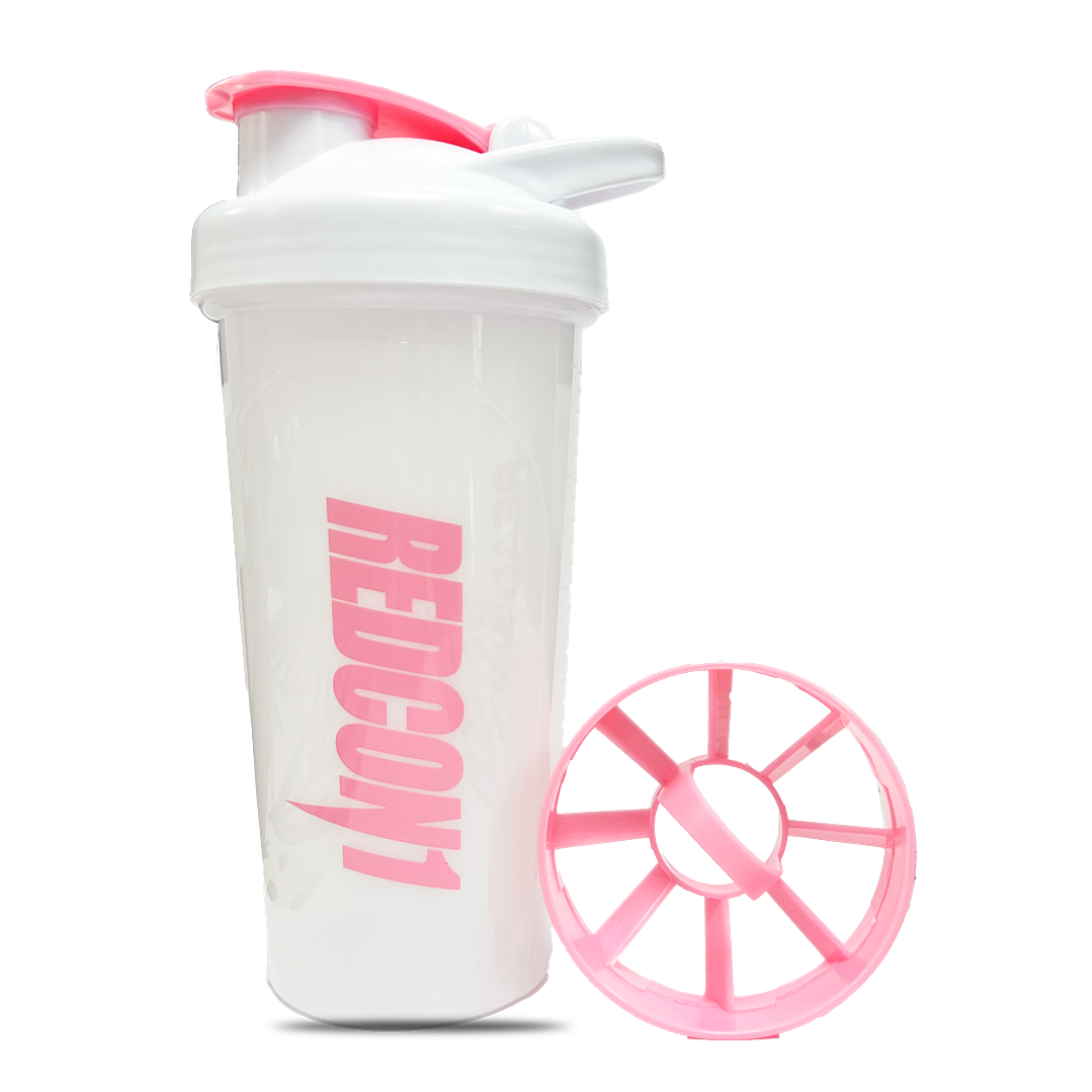 Redcon1 Shaker Blanco Logo Rosado 2