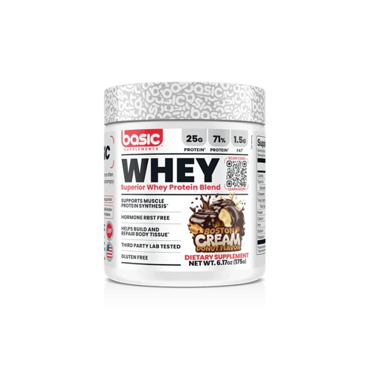 (5 porciones) BASIC PROTEINA WHEY 175g BOSTON CREAM DONUT  1