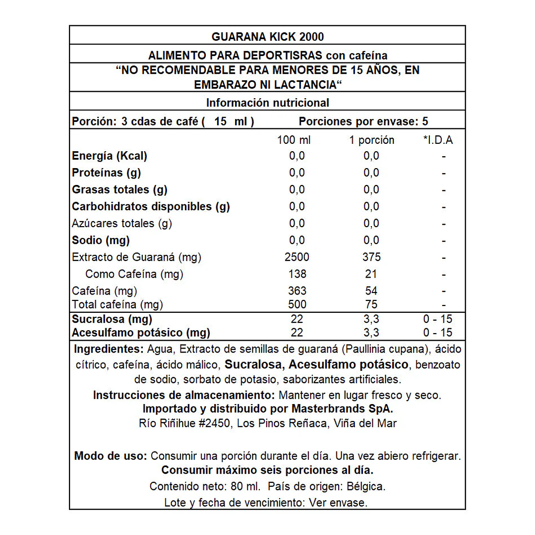 Shots de Guaraná Kick 80 ml 2