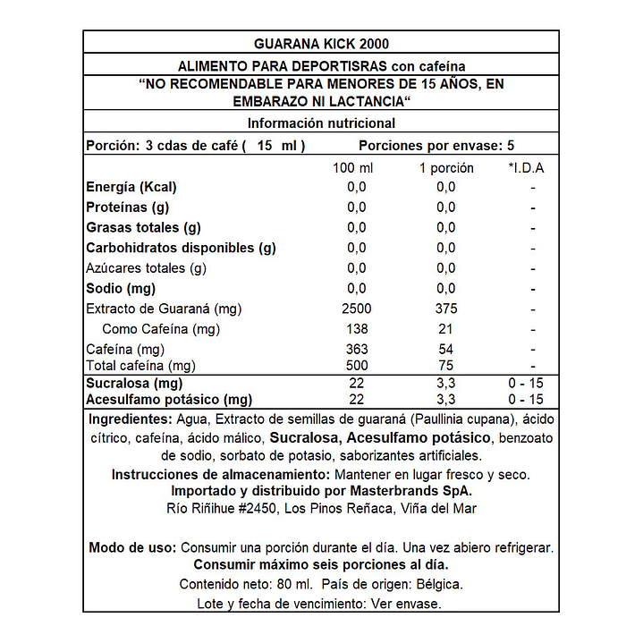 Shots de Guaraná Kick 80 ml 2