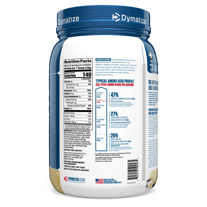 DYMATIZE ELITE 100% WHEY 2Lb Vainilla 3