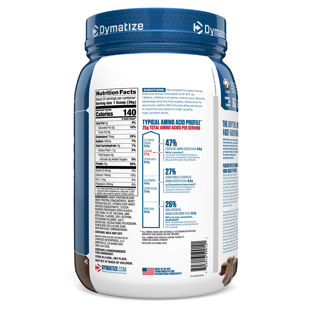 DYMATIZE ELITE 100% WHEY 2Lb Chocolate 2