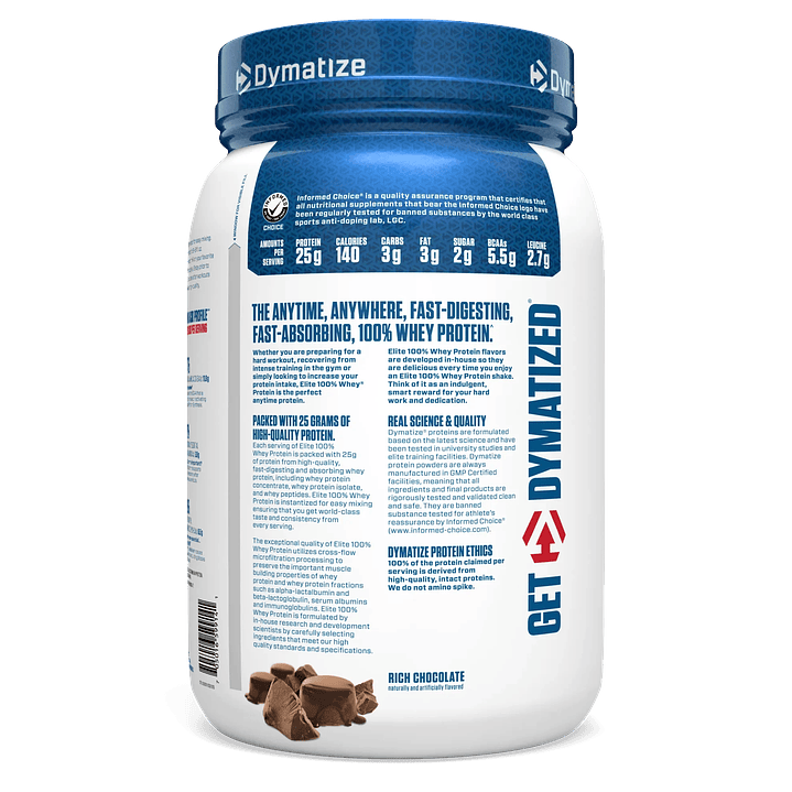 DYMATIZE ELITE 100% WHEY 2Lb Chocolate 3