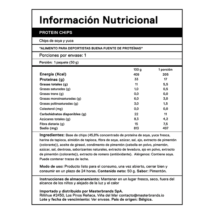 Protein Chips Snack salado con 16,5 gr de proteína (BARBECUE) 2