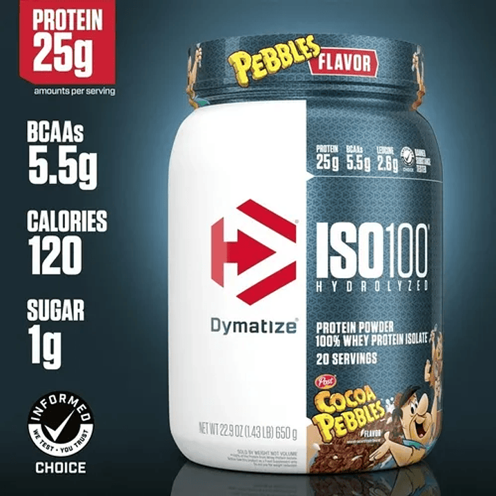 COMBO: Proteina 20 Servicios Cocoa + Creatina 300g Dymatize + shaker 2