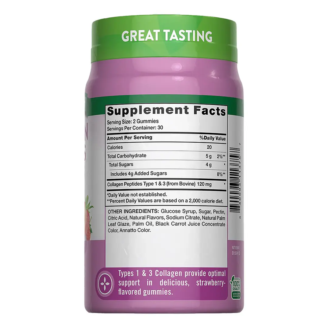 Gomitas Colágeno Nature's Truth Tipo 1+3 Fresa 60 un 4