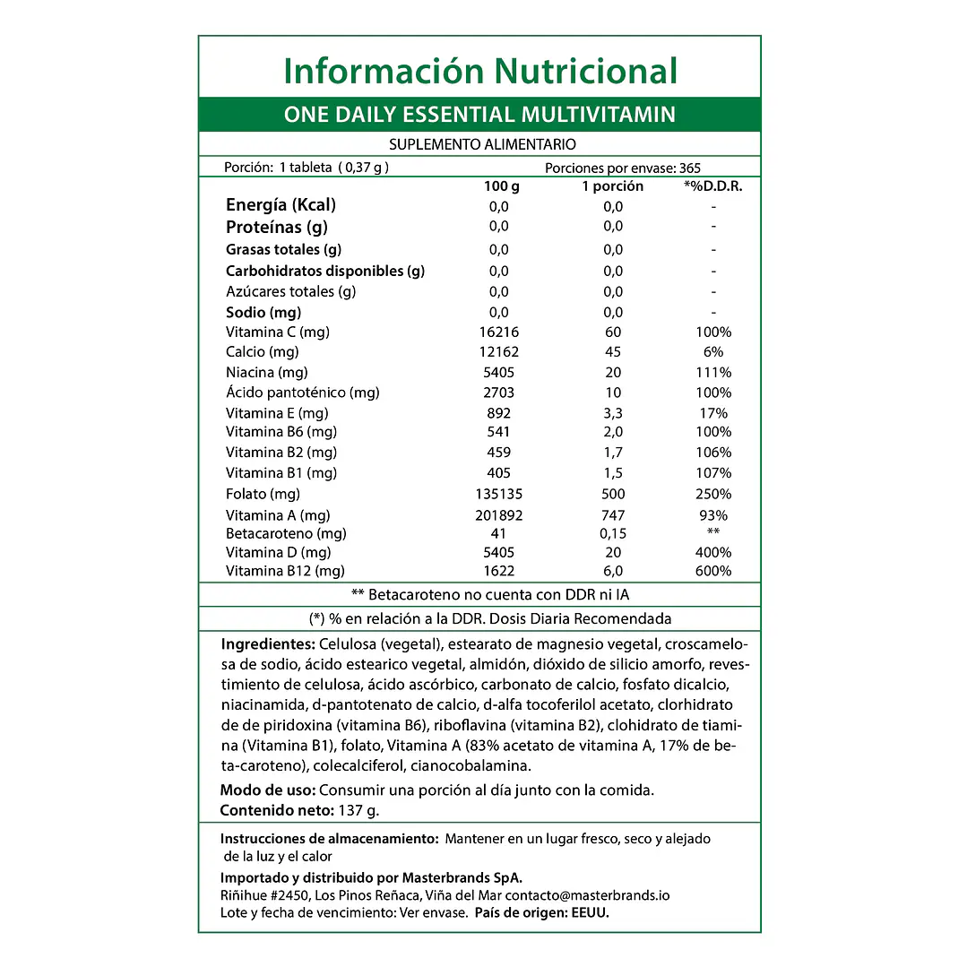 Multivitaminico One Daily 100 Comp NATURE'S TRUTH 4