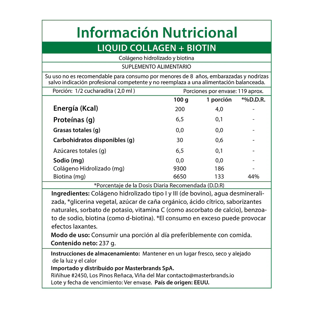 Colágeno líquido Nature's Truth | con Biotina | Sabor a bayas | 8 onzas | Suplemento sin OGM y sin gluten 3