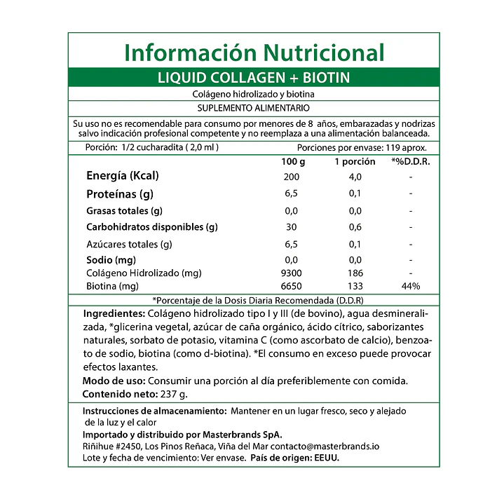 Colágeno líquido Nature's Truth | con Biotina | Sabor a bayas | 8 onzas | Suplemento sin OGM y sin gluten 3