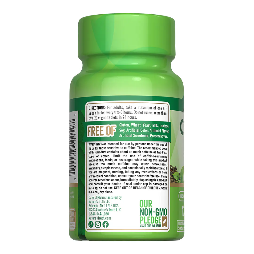 Cafeina + Te verde Nature´s Truth 5