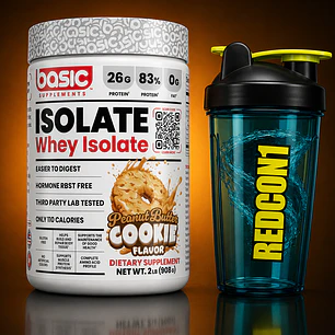 CYBER: Proteina ISO Basic Peanut Butter Cookie, 2 LBS + Shaker