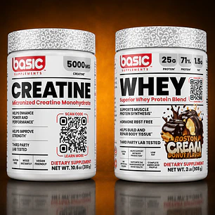 CYBER: Proteina Whey BASIC Boston 30 SERVICIOS + Creatina 300g