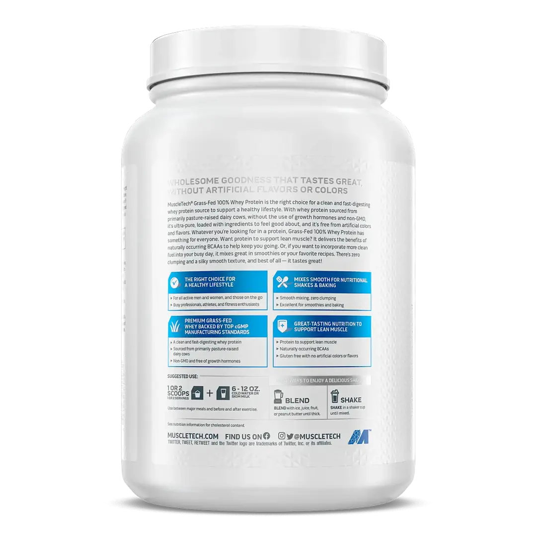 Muscletech Proteina Grass Fed 100% Whey 1.8 Lb Deluxe Vanilla 2