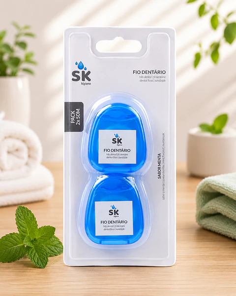 Fio Dentário SK Higiene - Pack 2x50m