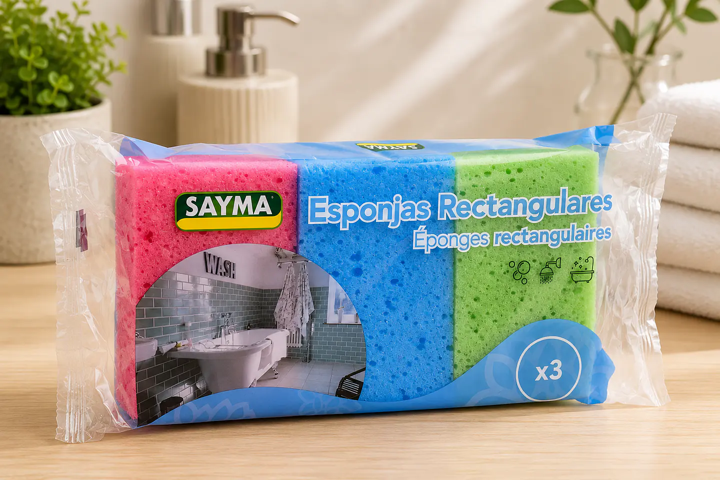 Pack de 3 Esponjas de Banho 1