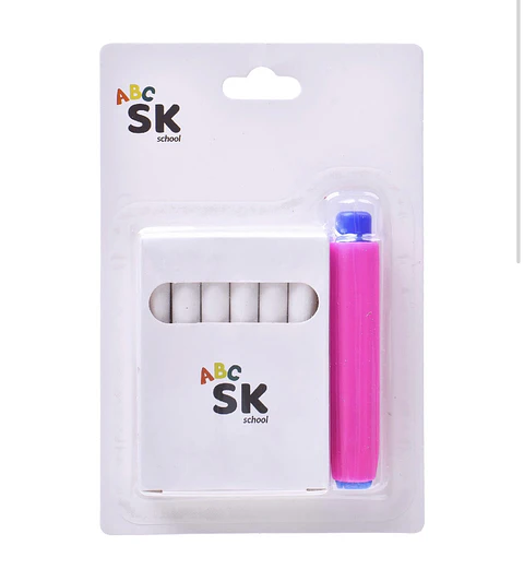 Pack 12 giz brancos + caneta - Por reserva