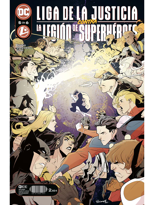 LIGA DE LA JUSTICIA CONTRA LA LEGION DE SUPERHEROES NUM. 5 DE 6 - ECC 1