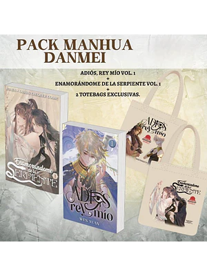 PACK MANHUA DANMEI ADIÓS, REY MÍO 01 + ENAMORÁNDOME DE LA SERPIENTE 01 - MONOGATARI NOVELS