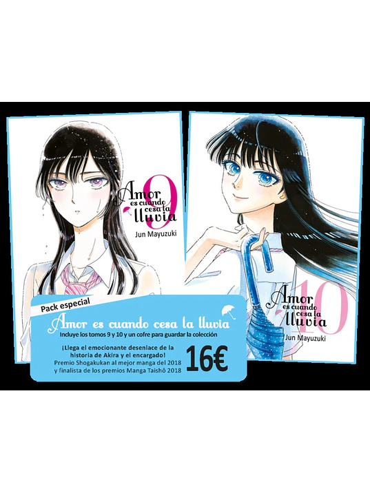 AMOR ES CUANDO CESA LA LLUVIA PACK 09 Y 10 CON COFRE - TOMODOMO 1