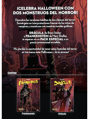 PACK HALLOWEN: DRÁCULA & FRANKENSTEIN - MOZTROS