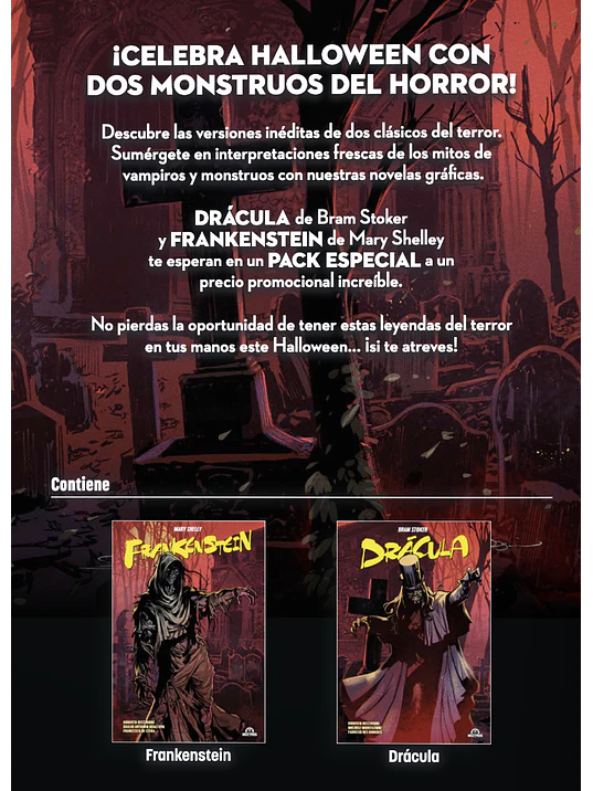 PACK HALLOWEN: DRÁCULA & FRANKENSTEIN - MOZTROS 1
